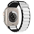 Miniatyrbillede 1 af 5: Alpine Loop Nylon Rem til Apple Watch Series 8/7/6/3/5 - Ultra Kompatibel Rem 38mm 40mm 41mm hvid-sort