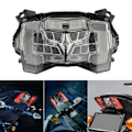 Miniatyrbilde 8 av 8: Motorsykkel LED-baklyktmontering Røkt linse Høy lysstyrke Passer til Yamaha MT-09/FZ-09 2017-2020