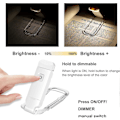 Miniatyrbillede 3 af 5: Boglamper USB Genopladelig Læselampe til Bøger i Sengen om Natten, 3 Tilstande LED Clip on Lampe Børneboglampe, Dæmpbar Øjenbeskyttelseslampe til e-læsning