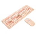 Pikkukuva 4 / 8: Näppäimistö-hiiriyhdistelmä 2.4G langaton pyöreä näppäinhatut ergonominen tyyppi C latausnäppäimistö ja hiiri puhelimelle Tablet-toimistolle Milk Tea Color