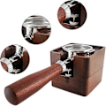Miniatyrbillede 2 af 5: Kaffe tamper station, træ espresso tamper måtteholder, træ base til tamper evident station, espresso tamper måtte, egnet til 51/53/54/58 mm tam