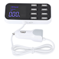 Miniatyrbilde 2 av 8: 8 porter hurtigbillader, multippel USB-ladestasjon, digitalt display for IOS/Samsung