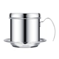 Miniatyrbild 1 av 8: Rostfritt stål kopp vietnamesiskt kaffedropp Filter Maker Infuser Home Sliver