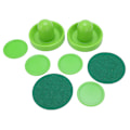 Miniatyrbilde 7 av 8: 96 mm bord hockey skyver Pucker sett erstatning for spillebord Goalies header sett