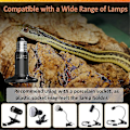 Miniatyrbillede 4 af 5: 100W Terrarium Reptil Varme Pære, Keramisk Varmelegeme, Intet Lys E27 Sort Keramisk Varmelampe Kæledyr Keramisk Varmepære, 2 Pak_SZXM