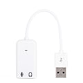 Miniatyrbilde 8 av 8: Hvit USB 2.0 Channel Virtual 7.1 effekt Xear 3D Audio Lydkort Adapter For XP
