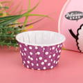 Miniatyrbillede 6 af 8: 50 stk. Mini Cupcake Liner Papir Runde Kage Bage Kopper Muffin Cases Hjemmefest Bryllup Lilla