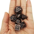 Pikkukuva 5 / 5: Veritahrainen metallinen DND-nopan setti, veritahraiset D&D polyhedral RPG-nopat (antiikkikupari)