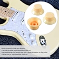 Miniatyrbilde 3 av 6: Gitarkontrollknappsett - 3 stk, volum- og tonekontroll, gul, plast, erstatningssett Yellow