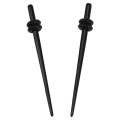 Miniatyrbilde 1 av 3: 2 stk Akryl Båre Øreplugg Taper Expander O Ring Stretching Kit Svart