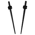 Miniatyrbillede 1 af 3: 2 stk Akryl Båre Øreprop Taper Expander O Ring Stretching Kit Sort
