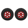 Miniatyrbild 2 av 8: 2 st/set 100 mm 1,9 tum gummiband för SCX10 1/10 fjärrkontrollbil uppgraderingsdelar röd