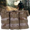 Miniatyrbild 2 av 8: Triple Open Top Magazine Molle Pouch Militärväska för väst utomhustillbehör (DD)