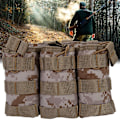 Miniatyrbillede 2 af 8: Triple Open Top Magazine Molle Pouch Militærtaske til vest udendørs tilbehør (DD)