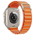 Miniatyrbillede 4 af 5: Alpine Loop Nylon Rem til Apple Watch Series 8/7/6/3/5 - Ultra Kompatibel Rem 38mm 40mm 41mm hvid-sort