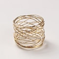 Miniatyrbilde 4 av 5: Gyldne Mesh Serviettringer - Sett med 12 for Elegante Anledninger