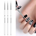 Miniatyrbild 1 av 5: Set med 3 markörer för att rita och måla naglar med penselfoder för DIY Nail Art Manikyr Kit