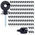 Miniatyrbillede 1 af 5: Elektrisk hegnisolator, skrue-i-isolator, 100 stk., B