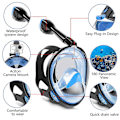 Miniatyrbild 2 av 5: Panorama Full Face Snorkelmask - Anti-dimma, Anti-läckage, med Torktopp Andningssystem - S/M