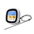 Miniatyrbild 1 av 4: Digital Timer Termometer Touch Screen Rostfritt Stål Kötttermometer för Kök BBQ Svart