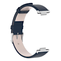 Miniatyrbillede 8 af 8: Smart Watch Bånd Læderrem Marineblå Komfortabel slid Justerbar Erstatningsdel til Ur FIT2