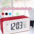 Miniatyrbild 2 av 4: LED Digital Väckarklocka Elektronisk Digital Alarm Skärm Skrivbordsklocka för Hemmakontor Bakgrundsbelysning Snooze Bordsklockor (Färg : Röd)