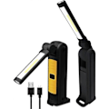 Miniatyrbilde 1 av 5: LED Arbeidslys, Bærbar Lommelykt Med USB Oppladbar, COB Inspektørlys Med Kroker For Oppheng Og Magnetisk Base, For Bilreparasjon, Verksted, G