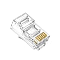 Miniatyrbillede 1 af 5: Pass Through Cat6-stikkontakter - 100 pak - Nemme krympemodulare stik til solid eller flettet UTP-netværkskabel - Han Ethernet-stik