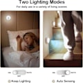 Miniatyrbillede 2 af 5: Hvid Genopladelig Induktions LED Natlampe Sæt med 2 stk. Automatisk Baby Natlampe Sød Form til Børneværelser, Stuer, Badeværelser, Gange, Trapper