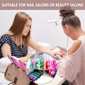 Miniatyrbild 2 av 5: 200 st nagelfärgskarta med delad ringhållare - Transparent displayställ för nagellack och falsk nagelkonst