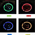 Miniatyrbillede 2 af 5: 4 Pak LED Cykelhjul Lys, 4 Farver Vandtætte For- & Baghjul LED Ventilhætter, LED Cykelhjul Sikkerhedslys