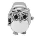 Pikkukuva 2 / 8: Watch Käännettävä cover Vintage Owl Pattern Unixes Finger Quartz Watch(valkoinen)