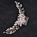 Miniatyrbilde 3 av 5: Krystallperle Bryllupshodeband - Elegante Bryllupshårtilbehør for Kvinner (Gull/Roségull)
