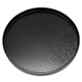 Miniatyrbillede 6 af 8: Træ Rund Sort Anti-slip Te Bakke Serveringsbakke til Hjem Butik Kontor Bar Brug (Sort 30cm)
