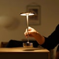 Miniatyrbillede 4 af 5: Led-bordlampe, trådløs, dæmpbar, vandtæt, genopladelig, 4 niveauer lysstyrke, guld