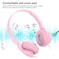 Pikkukuva 2 / 5: Langalliset kuulokkeet Over Ear Kuulokkeet Stereokuulokkeet mikrofonipelillä FM Music Earpiece Pink