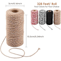 Miniatyrbilde 2 av 5: 2 stk. Naturlig Jute Twine, 100 meter Twine-snor for DIY Kunsthåndverk, Hagearbeid, Gaveinnpakning, Pakkematerialer (Naturbrun)