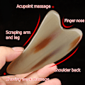 Miniatyrbilde 4 av 8: 2 stk Gua Sha Plate Buffalo Horn Guasha Board Massasje Skrapeverktøy Skrape for kroppsansikt