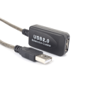Pikkukuva 6 / 8: 15M USB 2.0 Type A uros-naaras jatkokaapeli, musta