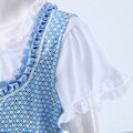 Pikkukuva 4 / 4: Baijerilainen Oktoberfestin vintage-pitsikoristeinen sidemekko Dirndl 5XL sininen