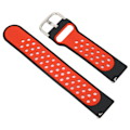 Pikkukuva 5 / 8: 20mm pehmeä silikonihihna rannekorun vaihto ilmareikillä Amazfit GTS 3:lle, musta punainen