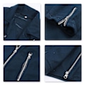 Miniatyrbillede 4 af 4: Retro Slim Fit Solid Blue Dame Punk Jakke