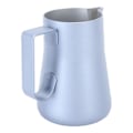 Miniatyrbilde 4 av 8: Melkeskummer i rustfritt stål, melkeskummerkanne, blandekopp, gryte for kaffedrikker, 350 ml, blå