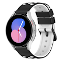Miniatyrbillede 5 af 5: Universal Blød Silikon Urrem til Garmin Venu 2 Plus / Venu Sq 2 - Sort Hvid