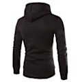 Miniatyrbillede 2 af 3: Høj Hals Dobbeltbrystet Mænds Hættetrøje Sports Sweatshirt XL Sort