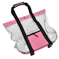 Miniatyrbillede 3 af 8: Strandtasker Mesh Bomuld Oversize Opbevaring Tote Tasker til Strand Picnic Grill Camping Pink
