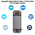 Miniatyrbild 8 av 8: Typ C USb MicroUSB-utgång Multifunktionskortläsare för TF-kortminneskort (HC) / MMC
