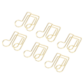 Miniatyrbillede 4 af 8: 100 stk formede papirclips Forhindrer glidning Søde dekorative metal små papirclips til dokumentnotesbog Gylden musiknote