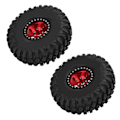 Pikkukuva 3 / 8: 2 kpl/setti 1,9 tuuman 120 mm muoviset renkaat vanteine Axial SCX10 D90 F350 1/10 RC-autoon, punainen ja musta