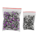 Pikkukuva 1 / 8: B Akryylitimantti 8mm Koristeellinen DIY-nappi Vaatetuslisävaruste 8mm Hopeanvärinen Reuna KristalliVioletti